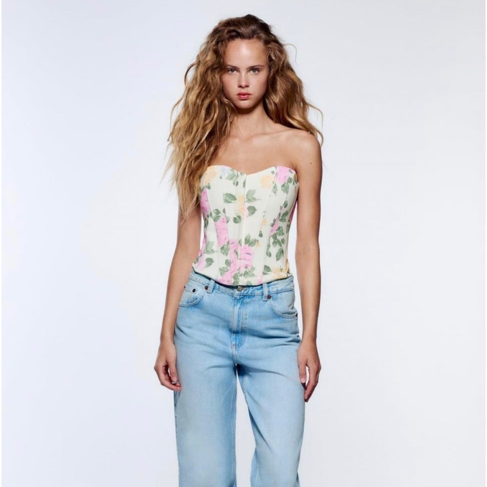 Zara Floral Corset Top- XS
